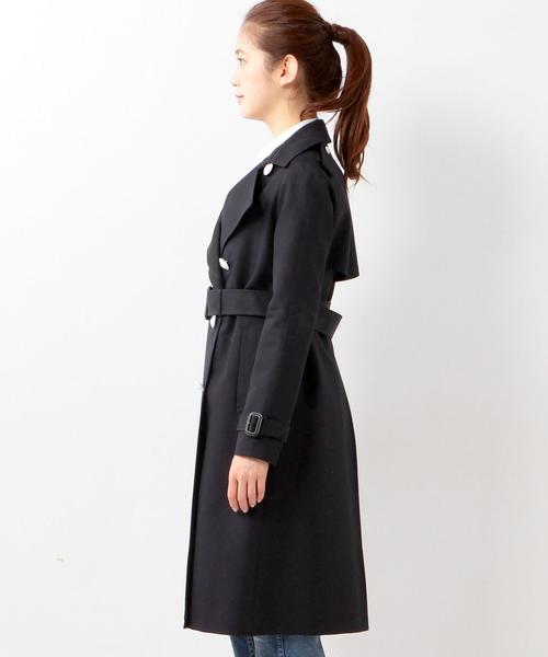 UNITED ARROWS(ユナイテッドアローズ)の「<THE RERACS(ザ リラクス)>ホワイトボタン ミドル トレンチコート◆(トレンチコート・レディース・ネイビー・38/36)」の15枚目の写真