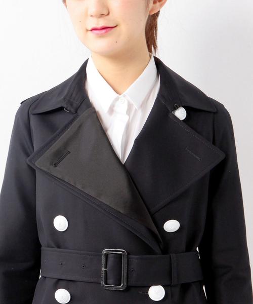 UNITED ARROWS(ユナイテッドアローズ)の「<THE RERACS(ザ リラクス)>ホワイトボタン ミドル トレンチコート◆(トレンチコート・レディース・ネイビー・38/36)」の5枚目の写真