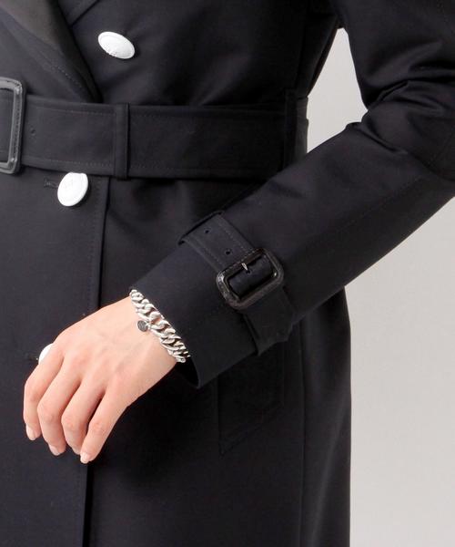 UNITED ARROWS(ユナイテッドアローズ)の「<THE RERACS(ザ リラクス)>ホワイトボタン ミドル トレンチコート◆(トレンチコート・レディース・ネイビー・38/36)」の6枚目の写真