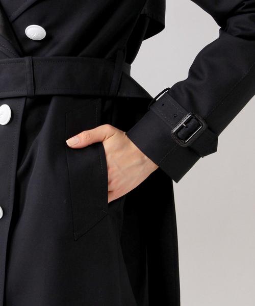 UNITED ARROWS(ユナイテッドアローズ)の「<THE RERACS(ザ リラクス)>ホワイトボタン ミドル トレンチコート◆(トレンチコート・レディース・ネイビー・38/36)」の10枚目の写真