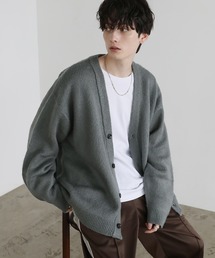 ASTRONOMY（アストロノミー）の「ビックシルエットモヘアライクカーディガン　アーガイル/グラデーション/チェック/フラワー（カーディガン/ボレロ・メンズ）」