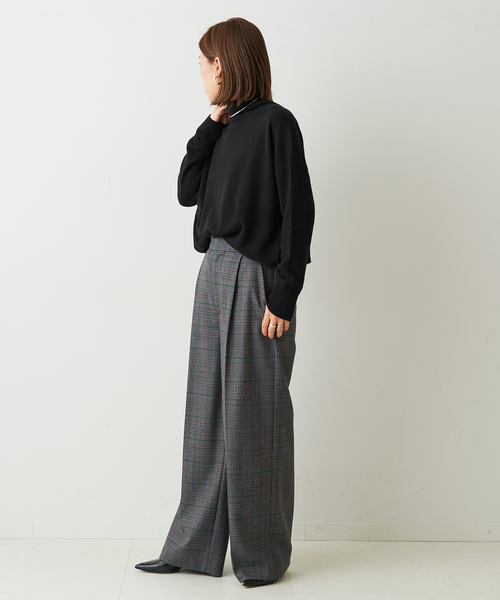 journal standard L'essage（ジャーナルスタンダードレサージュ）の「カシミヤ100 ハイネックプルオーバー（ニット/セーター・レディース・レッド/ブラック/ホワイト・FREE）」の4枚目の写真