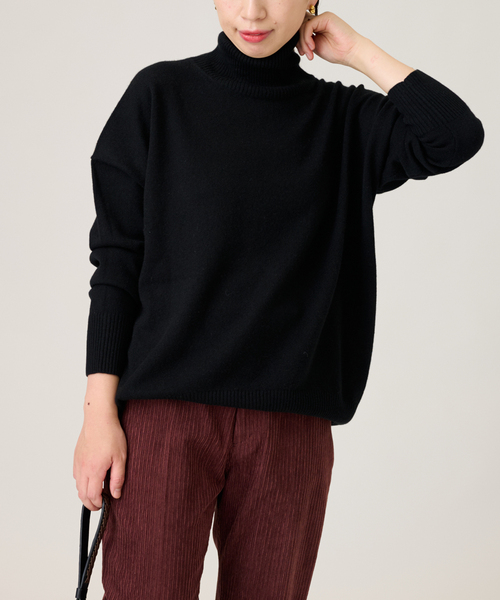 journal standard L'essage（ジャーナルスタンダードレサージュ）の「カシミヤ100 ハイネックプルオーバー（ニット/セーター・レディース・レッド/ブラック/ホワイト・FREE）」の18枚目の写真