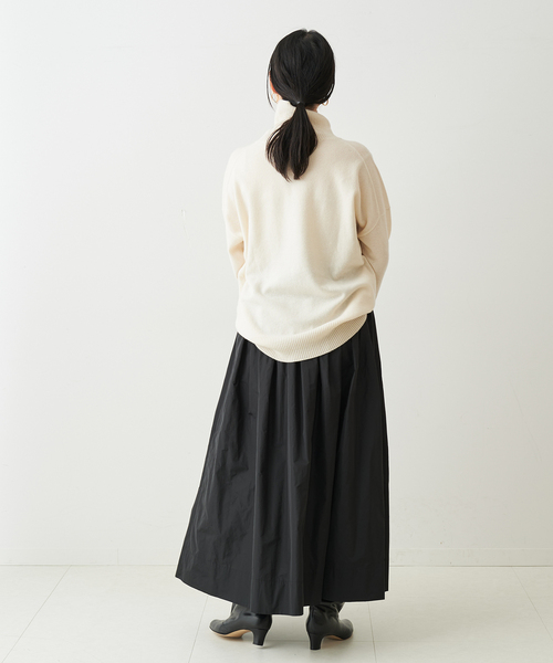 journal standard L'essage（ジャーナルスタンダードレサージュ）の「カシミヤ100 ハイネックプルオーバー（ニット/セーター・レディース・レッド/ブラック/ホワイト・FREE）」の5枚目の写真