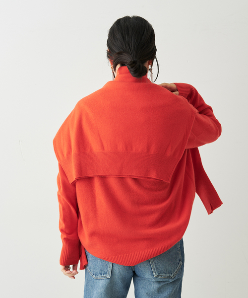 journal standard L'essage（ジャーナルスタンダードレサージュ）の「カシミヤ100 ハイネックプルオーバー（ニット/セーター・レディース・レッド/ブラック/ホワイト・FREE）」の17枚目の写真