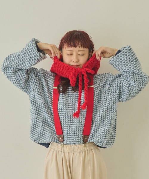 MERLOT（メルロー）の「2way配色リンクスカーディガン（カーディガン/ボレロ・レディース・ネイビー/グリーン/レッド・FREE）」の3枚目の写真