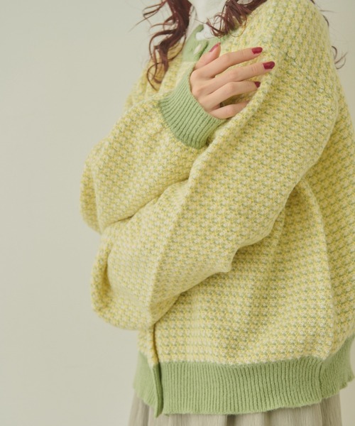 MERLOT（メルロー）の「2way配色リンクスカーディガン（カーディガン/ボレロ・レディース・ネイビー/グリーン/レッド・FREE）」の21枚目の写真