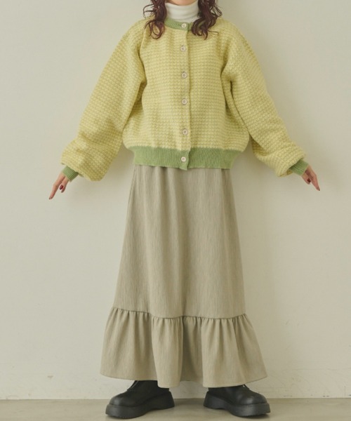 MERLOT（メルロー）の「2way配色リンクスカーディガン（カーディガン/ボレロ・レディース・ネイビー/グリーン/レッド・FREE）」の16枚目の写真