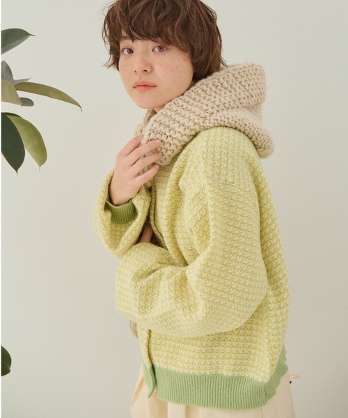 MERLOT（メルロー）の「2way配色リンクスカーディガン（カーディガン/ボレロ・レディース・ネイビー/グリーン/レッド・FREE）」の8枚目の写真