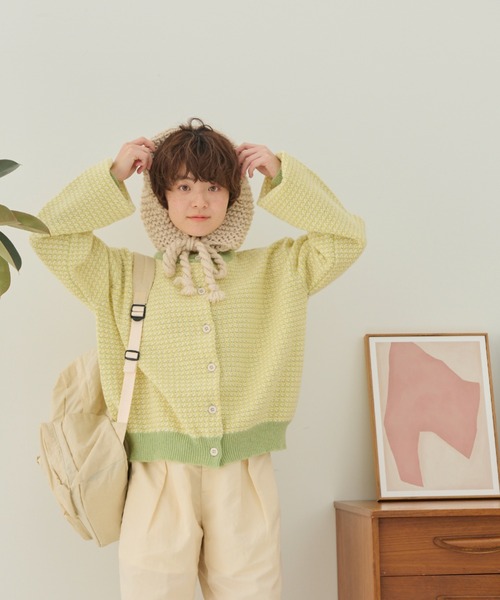 MERLOT（メルロー）の「2way配色リンクスカーディガン（カーディガン/ボレロ・レディース・ネイビー/グリーン/レッド・FREE）」の9枚目の写真