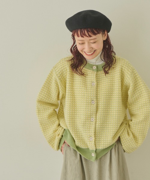 MERLOT（メルロー）の「2way配色リンクスカーディガン（カーディガン/ボレロ・レディース・ネイビー/グリーン/レッド・FREE）」の13枚目の写真