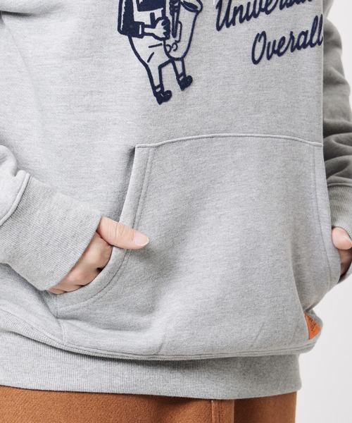 UNIVERSAL OVERALL（ユニバーサルオーバーオール）の「スウェットフーディー【SWEAT HOODIE_WINDYJr】（パーカー・レディース・ブラック/ヘザーグレー/ダークネイビー・M/L/S）」の13枚目の写真