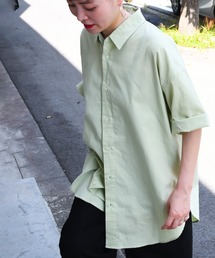 Attick by Johnbull（アティックバイジョンブル）の「【Attick by Johnbull】オーバーサイズハーフスリーブシャツ（シャツ/ブラウス）」