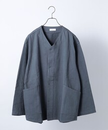 SHIPS any（シップス エニィ）の「SHIPS any: ノーカラー ヘビーツイル キャンプポケット シャツ（シャツ/ブラウス・メンズ）」