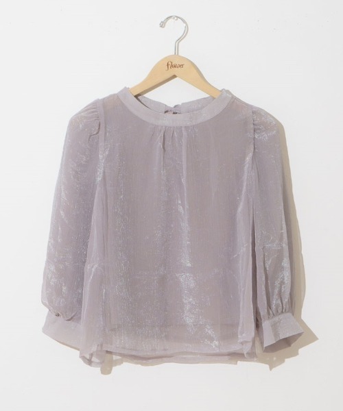 flower（フラワー）の「グロッシアーリボンブラウス2（シャツ/ブラウス・レディース・アイボリー/ブラウン/グレー・FREE）」の3枚目の写真