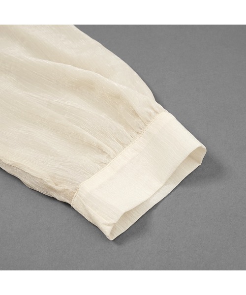 flower（フラワー）の「グロッシアーリボンブラウス2（シャツ/ブラウス・レディース・アイボリー/ブラウン/グレー・FREE）」の11枚目の写真