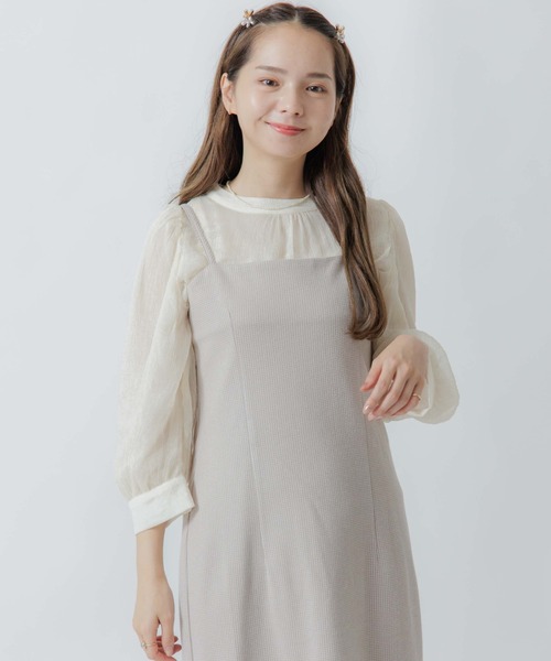 flower（フラワー）の「グロッシアーリボンブラウス2（シャツ/ブラウス・レディース・アイボリー/ブラウン/グレー・FREE）」の9枚目の写真