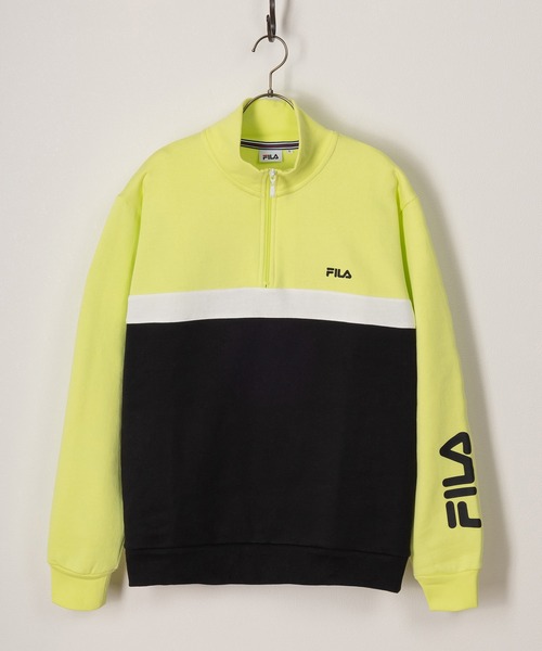 FILA（フィラ）の「【FILA/フィラ】ワンポイント刺繍切替ハーフジップスウェット/裏起毛（スウェット・レディース・ブルー/グレー/ブラック/イエロー・M/L/XL）」の6枚目の写真