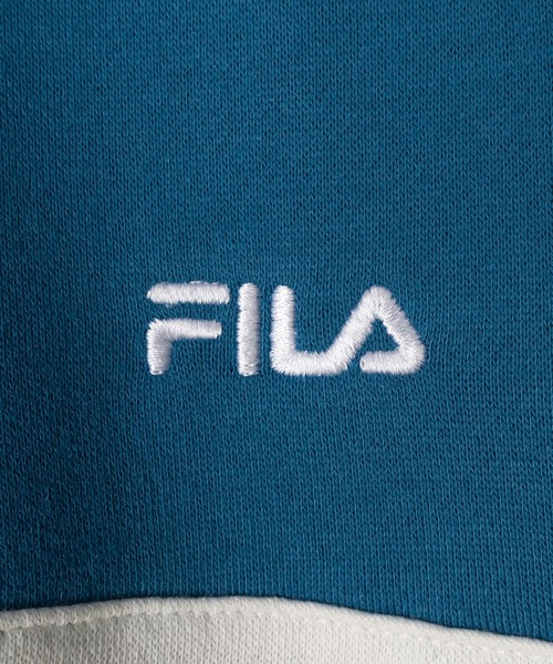 FILA（フィラ）の「【FILA/フィラ】ワンポイント刺繍切替ハーフジップスウェット/裏起毛（スウェット・レディース・ブルー/グレー/ブラック/イエロー・M/L/XL）」の11枚目の写真