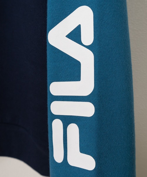 FILA（フィラ）の「【FILA/フィラ】ワンポイント刺繍切替ハーフジップスウェット/裏起毛（スウェット・レディース・ブルー/グレー/ブラック/イエロー・M/L/XL）」の13枚目の写真