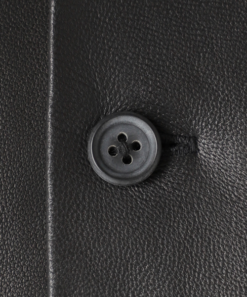 EDIFICE LA BOUCLE（エディフィスラブークル）の「【LA BOUCLE / ラブークル】ネイキッド ラム レザー ワンピースカラーシャツ（シャツ/ブラウス・メンズ・ブラック・1/2）」の16枚目の写真