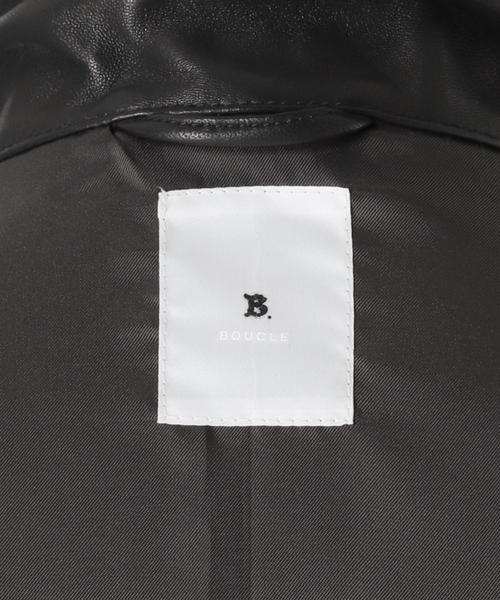EDIFICE LA BOUCLE（エディフィスラブークル）の「【LA BOUCLE / ラブークル】ネイキッド ラム レザー ワンピースカラーシャツ（シャツ/ブラウス・メンズ・ブラック・1/2）」の19枚目の写真