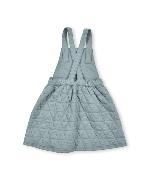 Noeil aime BeBe（ノイユエイムベベ）の「NoeilaimeBeBe/キルティングシームポケットジャンパースカート(90~130cm)（ジャンパースカート・キッズ・グリーン/ライトブラウン・100/110/90/120/130）」の8枚目の写真