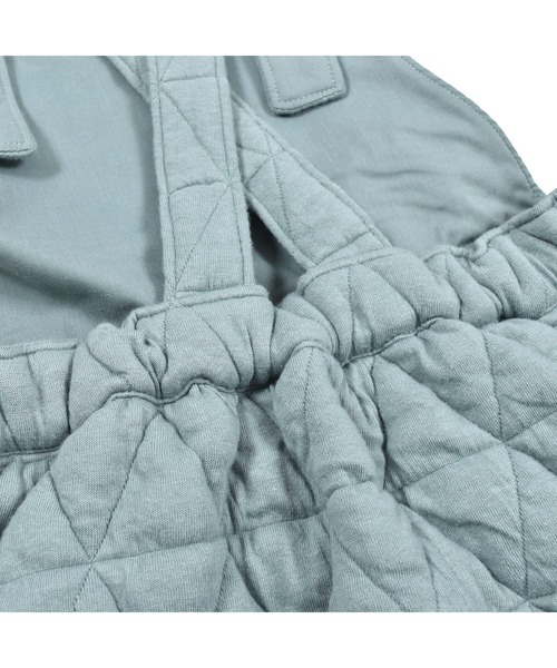 Noeil aime BeBe（ノイユエイムベベ）の「NoeilaimeBeBe/キルティングシームポケットジャンパースカート(90~130cm)（ジャンパースカート・キッズ・グリーン/ライトブラウン・100/110/90/120/130）」の16枚目の写真