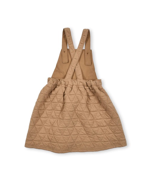 Noeil aime BeBe（ノイユエイムベベ）の「NoeilaimeBeBe/キルティングシームポケットジャンパースカート(90~130cm)（ジャンパースカート・キッズ・グリーン/ライトブラウン・100/110/90/120/130）」の9枚目の写真