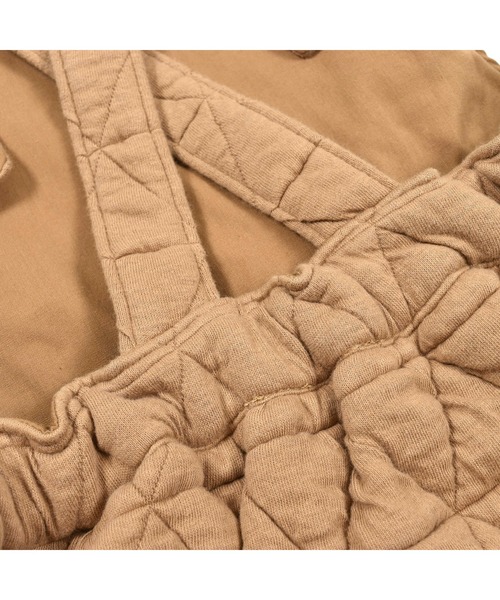 Noeil aime BeBe（ノイユエイムベベ）の「NoeilaimeBeBe/キルティングシームポケットジャンパースカート(90~130cm)（ジャンパースカート・キッズ・グリーン/ライトブラウン・100/110/90/120/130）」の5枚目の写真