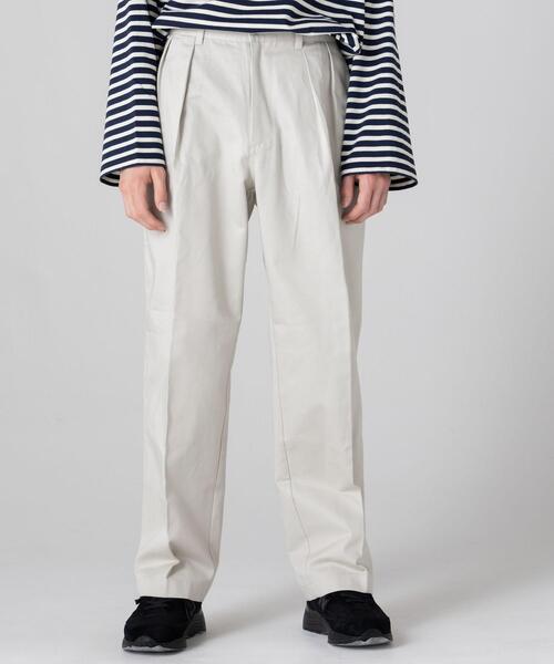 CITEN(シテン)の「<CITEN>2タック ワイド チノパンツ(チノパンツ・メンズ・ライトグレー/ベージュ/ロイヤルブルー/ブラック・L/XL)」の9枚目の写真