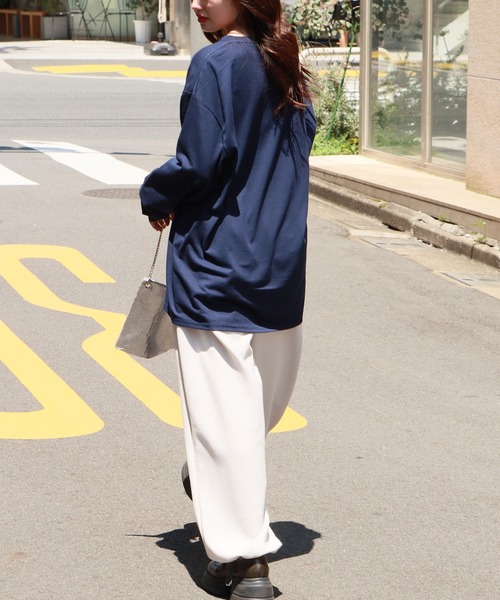 JERZEES（ジャージーズ）の「JERZEES/ジャージーズ DRI-POWER 5.4oz ロングスリーブシャツ クルーネック ロンT ビッグシルエットカットソー 無地T 長袖Tシャツ（Tシャツ/カットソー・メンズ・ネイビー/ホワイト/ブラック/グレイッシュベージュ/ダークグリーン/アッシュグレー・L/M/XL/S）」の19枚目の写真