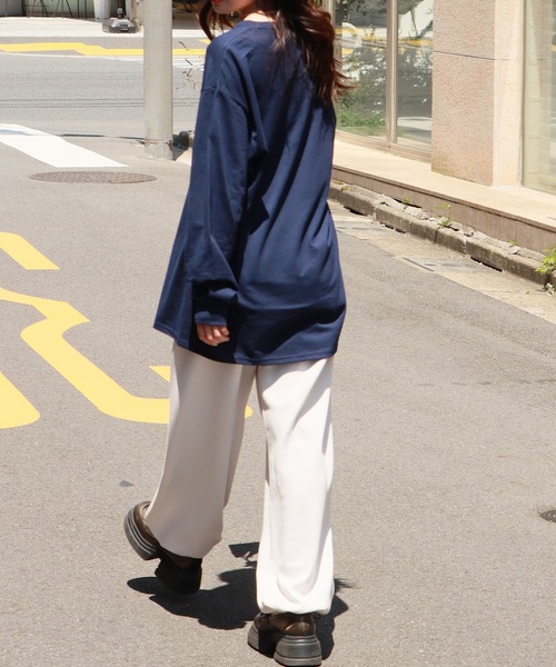 JERZEES（ジャージーズ）の「JERZEES/ジャージーズ DRI-POWER 5.4oz ロングスリーブシャツ クルーネック ロンT ビッグシルエットカットソー 無地T 長袖Tシャツ（Tシャツ/カットソー・メンズ・ネイビー/ホワイト/ブラック/グレイッシュベージュ/ダークグリーン/アッシュグレー・L/M/XL/S）」の20枚目の写真