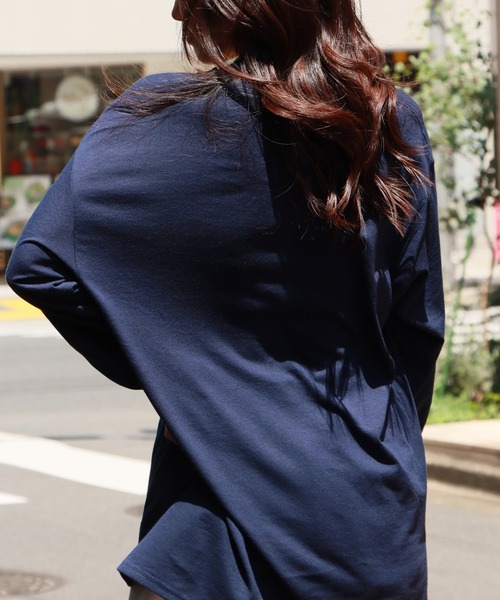 JERZEES（ジャージーズ）の「JERZEES/ジャージーズ DRI-POWER 5.4oz ロングスリーブシャツ クルーネック ロンT ビッグシルエットカットソー 無地T 長袖Tシャツ（Tシャツ/カットソー・メンズ・ネイビー/ホワイト/ブラック/グレイッシュベージュ/ダークグリーン/アッシュグレー・L/M/XL/S）」の17枚目の写真