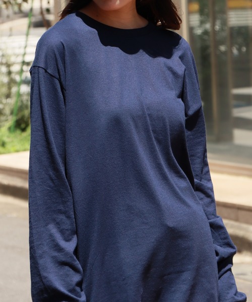 JERZEES（ジャージーズ）の「JERZEES/ジャージーズ DRI-POWER 5.4oz ロングスリーブシャツ クルーネック ロンT ビッグシルエットカットソー 無地T 長袖Tシャツ（Tシャツ/カットソー・メンズ・ネイビー/ホワイト/ブラック/グレイッシュベージュ/ダークグリーン/アッシュグレー・L/M/XL/S）」の15枚目の写真