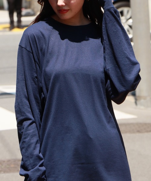 JERZEES（ジャージーズ）の「JERZEES/ジャージーズ DRI-POWER 5.4oz ロングスリーブシャツ クルーネック ロンT ビッグシルエットカットソー 無地T 長袖Tシャツ（Tシャツ/カットソー・メンズ・ネイビー/ホワイト/ブラック/グレイッシュベージュ/ダークグリーン/アッシュグレー・L/M/XL/S）」の16枚目の写真