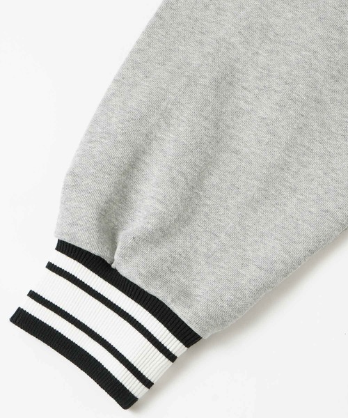 X-girl(エックスガール)の「SWEAT VARSITY JACKET(スタジャン・レディース・ブラック/ピンク/ベージュ・S/M)」の12枚目の写真