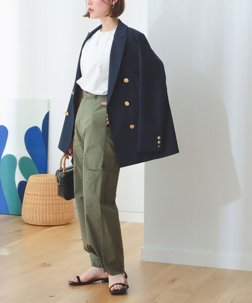 B:MING by BEAMS（ビーミングバイビームス）の「B:MING by BEAMS / 綿 ナイロン カーゴパンツ（カーゴパンツ・レディース・ベージュ系その他/オリーブ・SMALL/MEDIUM）」の6枚目の写真