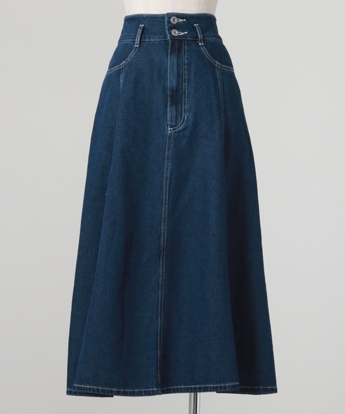 Cheek（チーク）の「デニムフレアスカート（デニムスカート・レディース・ネイビー/ブルー・SMALL/MEDIUM）」の20枚目の写真