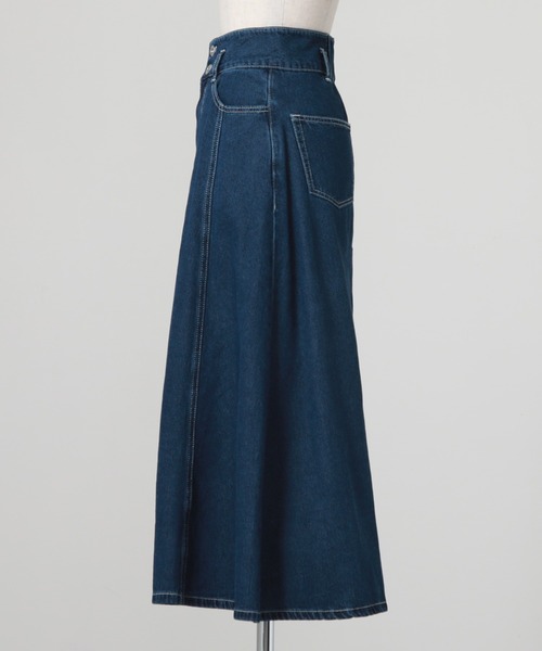 Cheek（チーク）の「デニムフレアスカート（デニムスカート・レディース・ネイビー/ブルー・SMALL/MEDIUM）」の14枚目の写真