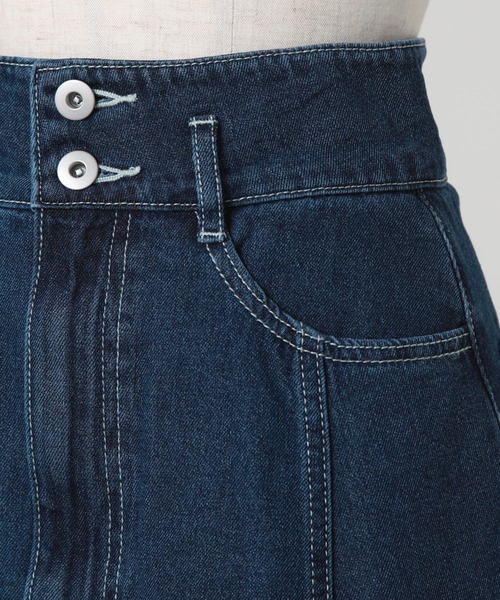 Cheek（チーク）の「デニムフレアスカート（デニムスカート・レディース・ネイビー/ブルー・SMALL/MEDIUM）」の8枚目の写真