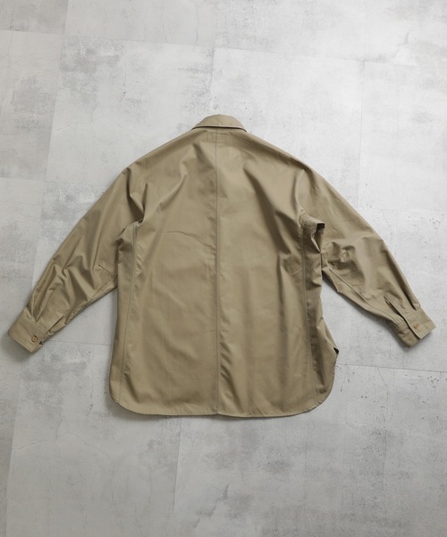 FUSE(フューズ)の「弱撥水シャンブレーギャバロングスリーブシャツ(シャツ/ブラウス・メンズ・カーキ/ネイビー・01/02/03)」の9枚目の写真