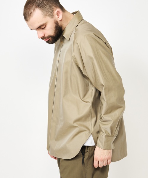 FUSE(フューズ)の「弱撥水シャンブレーギャバロングスリーブシャツ(シャツ/ブラウス・メンズ・カーキ/ネイビー・01/02/03)」の12枚目の写真
