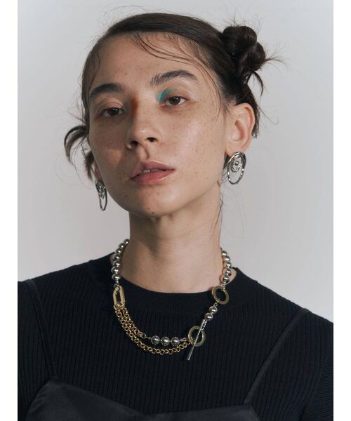 UN3D.（アンスリード）の「センターボールピアス（ピアス（両耳用）・レディース・ゴールド/シルバー・FREE）」の4枚目の写真