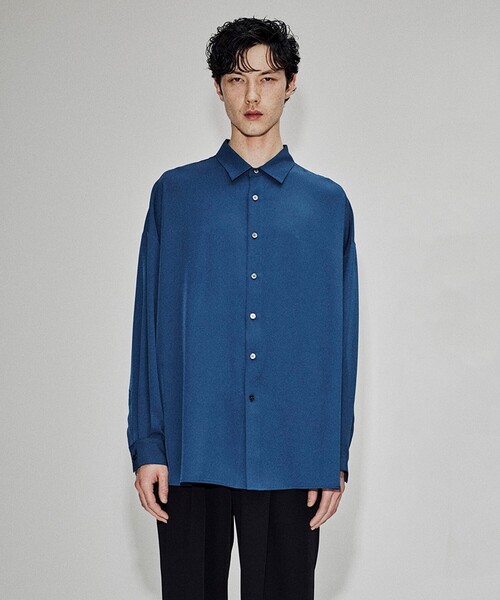 tk.TAKEO KIKUCHI（ティーケータケオキクチ）の「◆なめらかビッグシャツ（シャツ/ブラウス・メンズ・マスタード/ブルー/ホワイト/ブラック・01/02/03）」の4枚目の写真