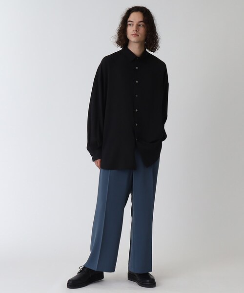 tk.TAKEO KIKUCHI（ティーケータケオキクチ）の「◆なめらかビッグシャツ（シャツ/ブラウス・メンズ・マスタード/ブルー/ホワイト/ブラック・01/02/03）」の6枚目の写真