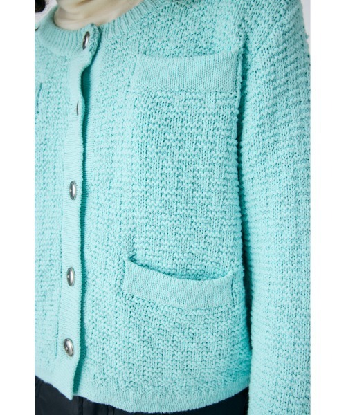 MOUSSY(マウジー)の「BI COLOR KNIT カーディガン(カーディガン MOUSSY(マウジー)の「BI COLOR KNIT カーディガン(カーディガン