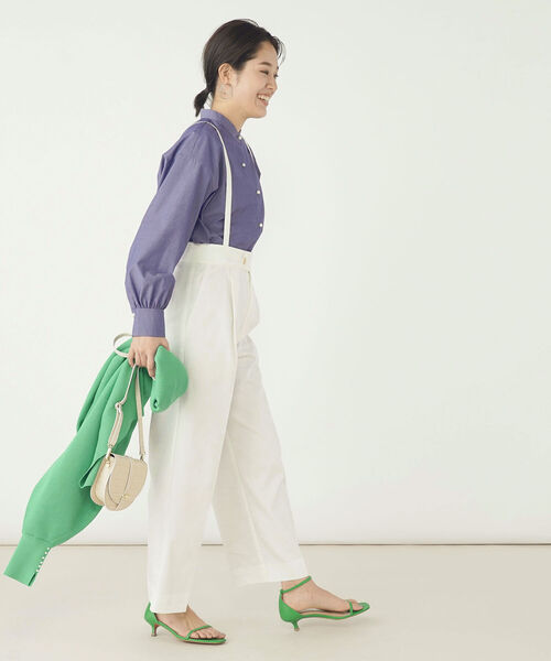 NOLLEY’S（ノーリーズ）の「ウォッシャブル2WAYデニムパンツ（その他パンツ・レディース・インディゴブルー/ホワイト・38/36）」の5枚目の写真