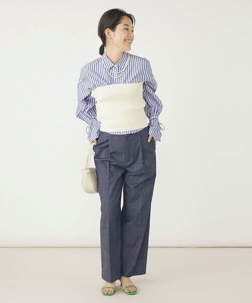 NOLLEY’S（ノーリーズ）の「ウォッシャブル2WAYデニムパンツ（その他パンツ・レディース・インディゴブルー/ホワイト・38/36）」の16枚目の写真