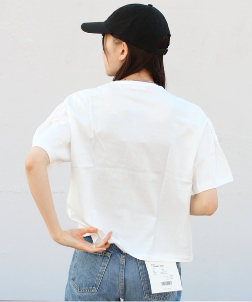 ORCIVAL(オーシバル)の「ORCIVAL/オーシバル 40/2 ギャザーショートスリーブクルーネックプルオーバー GATHER SHORTSLEEVE CREWNECK PULLOVER OR-C0231 GJR(Tシャツ/カットソー・レディース・イエロー/ホワイト/ブラック・1)」の14枚目の写真